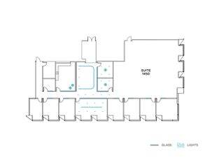 Flex+ floorplan for 4 Park Plaza, suite 1450 in Irvine, CA.