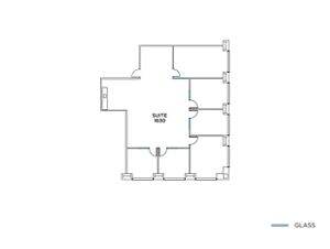 Flex+ floorplan for 4695 MacArthur Court, suite 1630 in Irvine, CA.