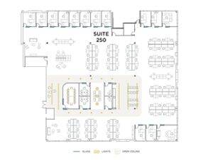 Flex+ floor plan for 310 Commerce, suite 250 in Irvine, CA.