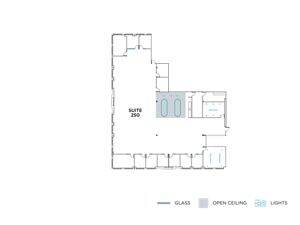 Flex+ floor plan for 3210 El Camino Real, suite 250 in Irvine, CA.