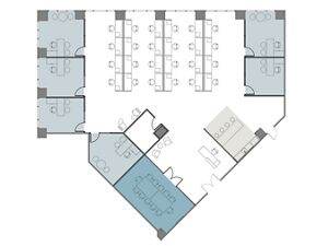 Floorplan for Flex+ Suite 1050 at 19800 MacArthur Blvd in Irvine, CA.
