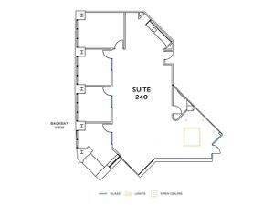 Flex+ floor plan for 19900 MacArthur Blvd, suite 240 in Irvine, CA.
