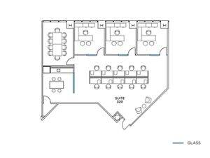 Flex+ floorplan for 1900 MacArthur Blvd, suite 220 in Irvine, CA.