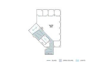 Flex+ Floor plan for 19900 MacArthur Blvd, suite 200 in Irvine, CA.