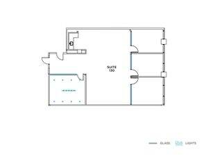 Flex+ floorplan for 800 Newport Center Drive, suite 130 in Newport Beach, CA.