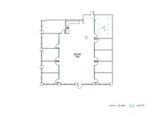 Flex+ floorplan for 800 Newport Center Drive, suite 170 in Newport Beach, CA.
