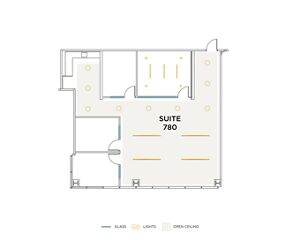 Flex+ floor plan for 3200 Bristol Street, suite 780 in Costa Mesa, CA.