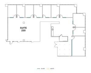 Flex+ floor plan for 15635 Alton, suite 220 in Irvine, CA.
