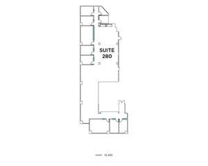 Flex+ floor plan for 15635 Alton, suite 280 in Irvine, CA.
