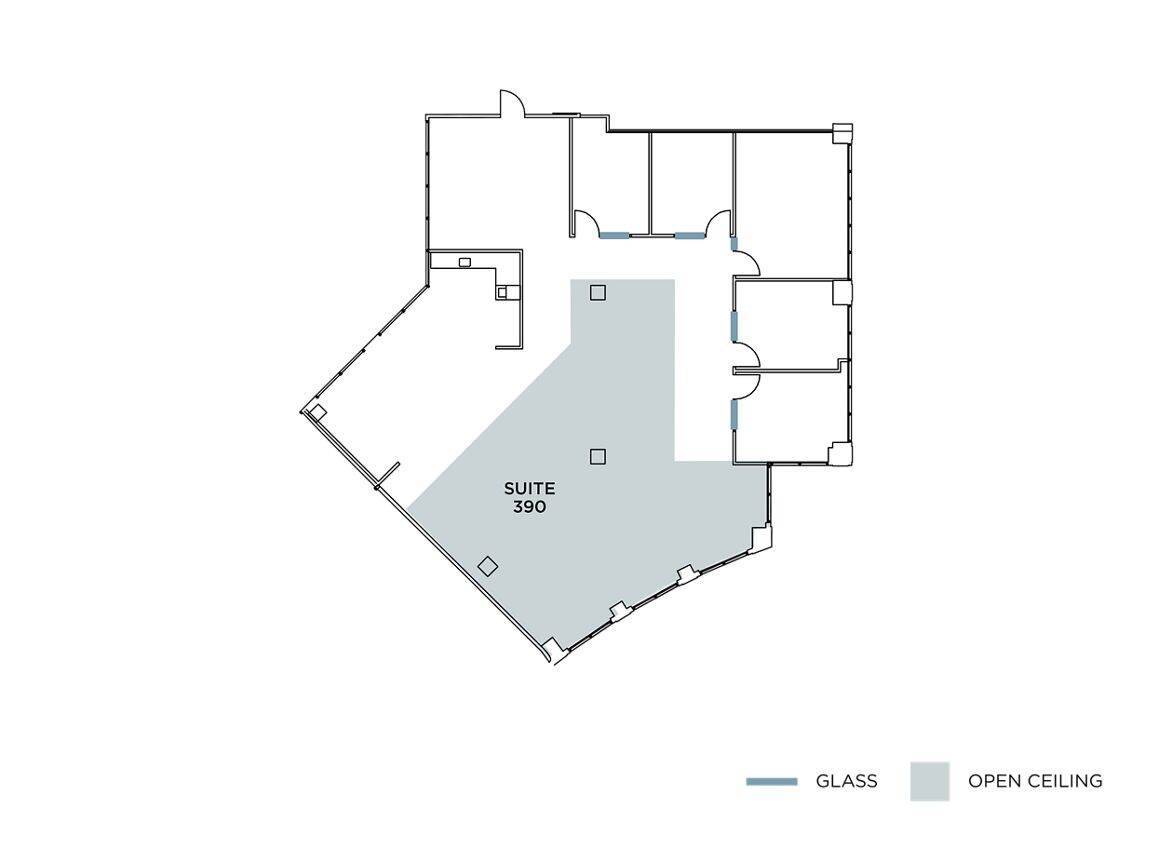 Flex+ floor plan for 15635 Alton Parkway, suite 390 in Irvine, CA