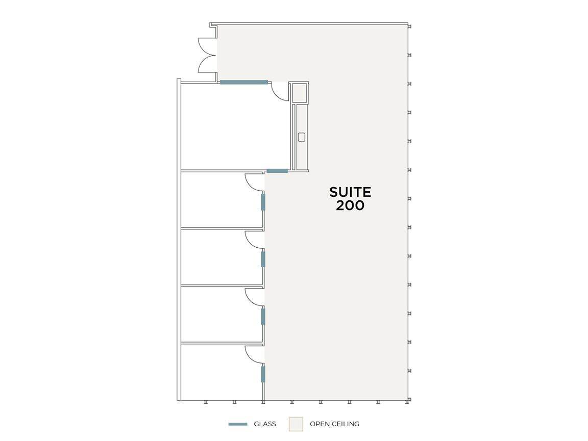 Flex+ floor plan for 18650 MacArthur Blvd, suite 200 in Irvine, CA.