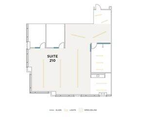 Flex+ floor plan for 5281 California, suite 210 in Irvine, CA.