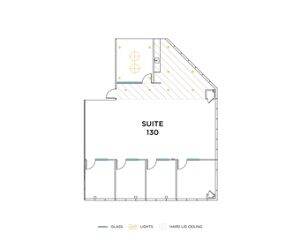 Flex+ floor plan for 22 Executive Park, suite 130 in Costa Mesa, CA.