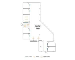 Flex+ floor plan for 30 Executive Park, suite 280 in Irvine, CA.