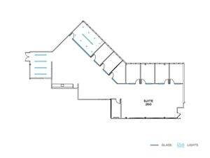 Flex+ floorplan for 4 Executive Circle, suite 260 in Irvine, CA.