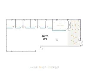 Flex+ floor plan for 3131 Camino del Rio North, suite 200 in San Diego, CA.