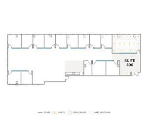 Flex+ floor plan for 3131 Camino del Rio North, suite 500 in San Diego, CA.