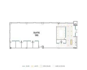 Flex+ floor plan for 4840 Eastgate Mall, suite 130 in San Diego, CA.
