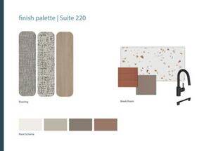 Flex+ finish palette for 9530 Towne Centre Dr., suite 220