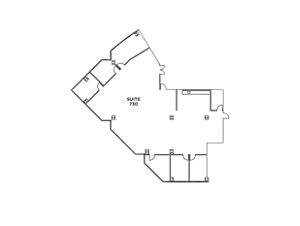 Flex+ floorplan for 4660 La Jolla Village Drive, suite 730 in San Diego, CA.