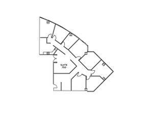 Flex+ floorplan for 4660 La Jolla Village Drive, suite 750 in San Diego, CA.