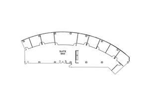 Flex+ floorplan for 9255 Towne Centre Drive, suite 950 in San Diego, CA.