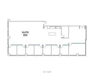 Flex+ floor plan for 4275 Executive Square, suite 825 in San Diego, CA.