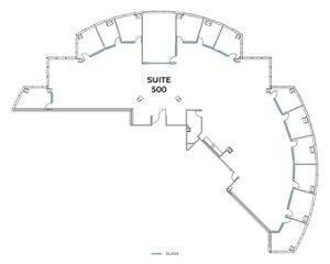 Flex+ floor plan for 4365 Executive Drive, suite 500 in San Diego, CA.