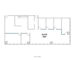 Flex+ floor plan for 4655 Executive Drive, suite 280 in San Diego, CA.