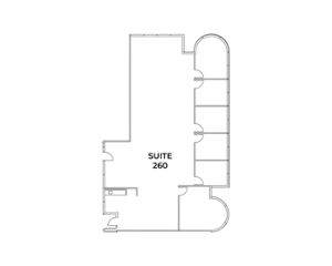 Flex+ floor plan for 4350 Executive Drive, suite 260 in San Diego, CA.