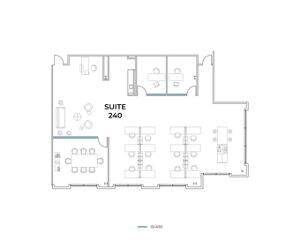 Flex+ floor plan for 12265 El Camino Real, suite 240 in San Diego, CA.