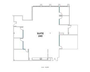 Flex+ floor plan for 680 N. McCarthy Blvd, suite 240 in Milpitas, CA.