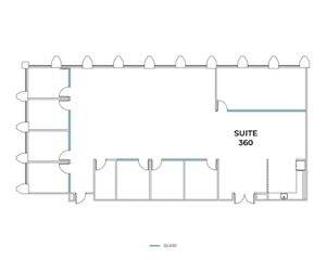 Flex+ floor plan for 2570 N First Street, suite 360 in San Jose, CA.