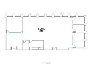 Flex+ floor plan for 2590 N. First St., suite 230 in San Jose, CA.