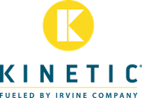 Logo for the KINETIC fitness brand by Irvine Company