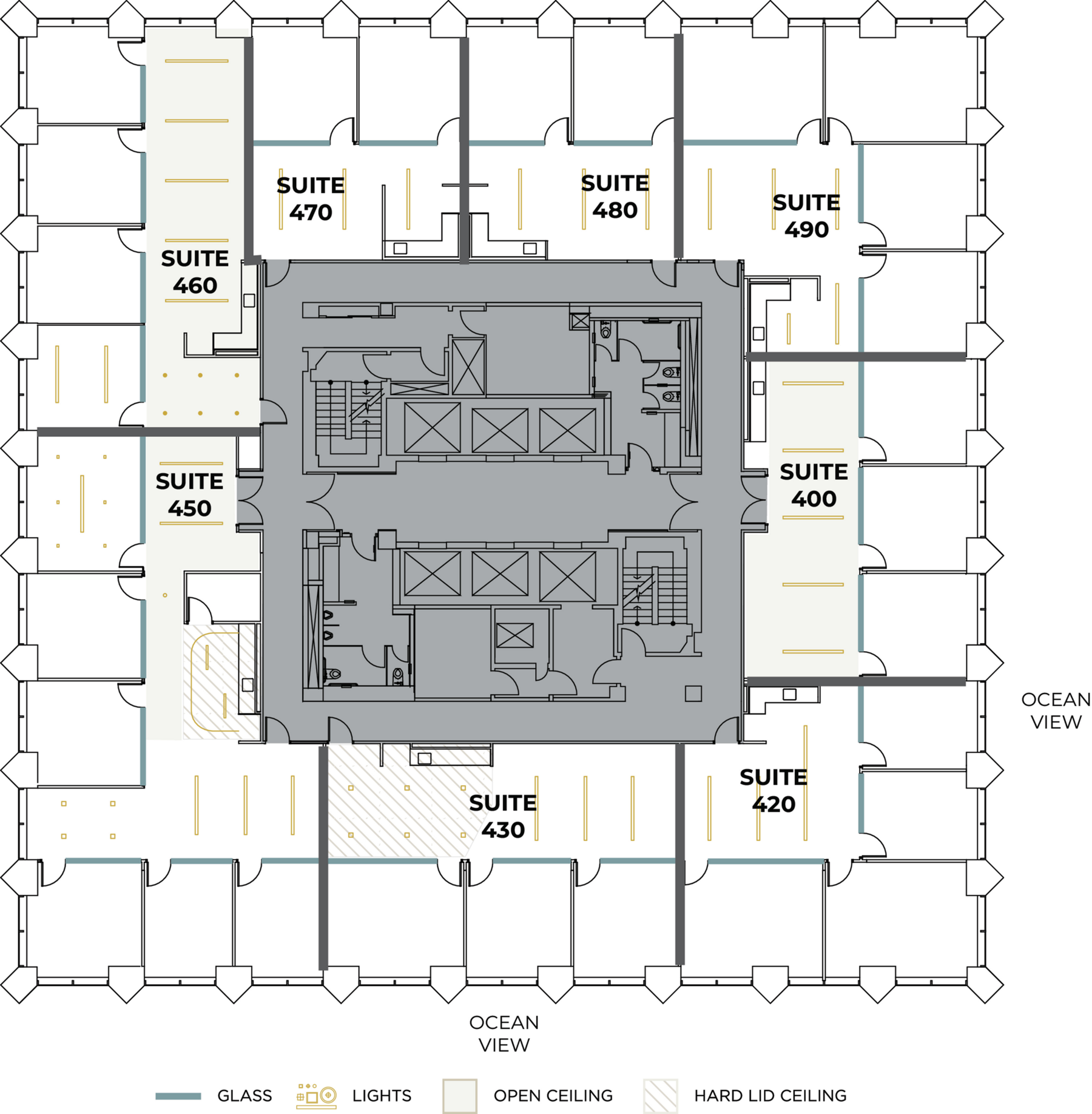 Flex+ floor plan for 620 Newport Center Drive, suite 470 in Newport Beach, CA.