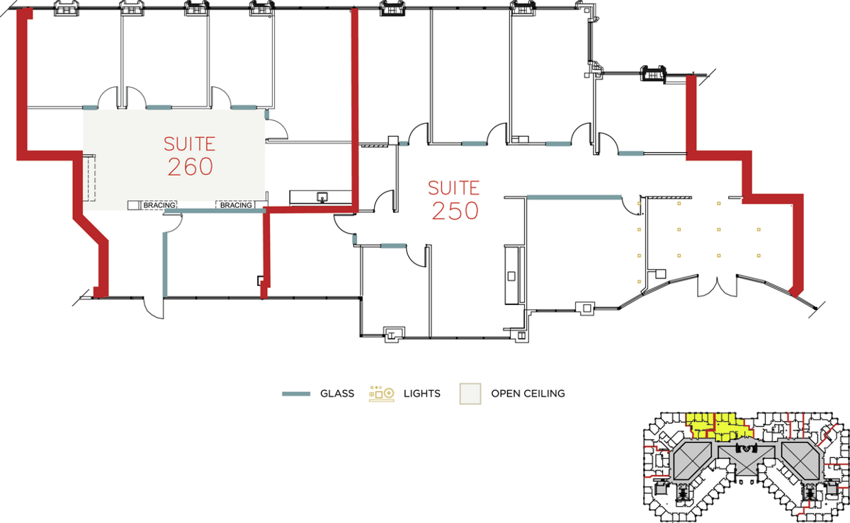 Flex+ floor plan for 23 Corporate Plaza, suite 250 in Newport Beach, CA.