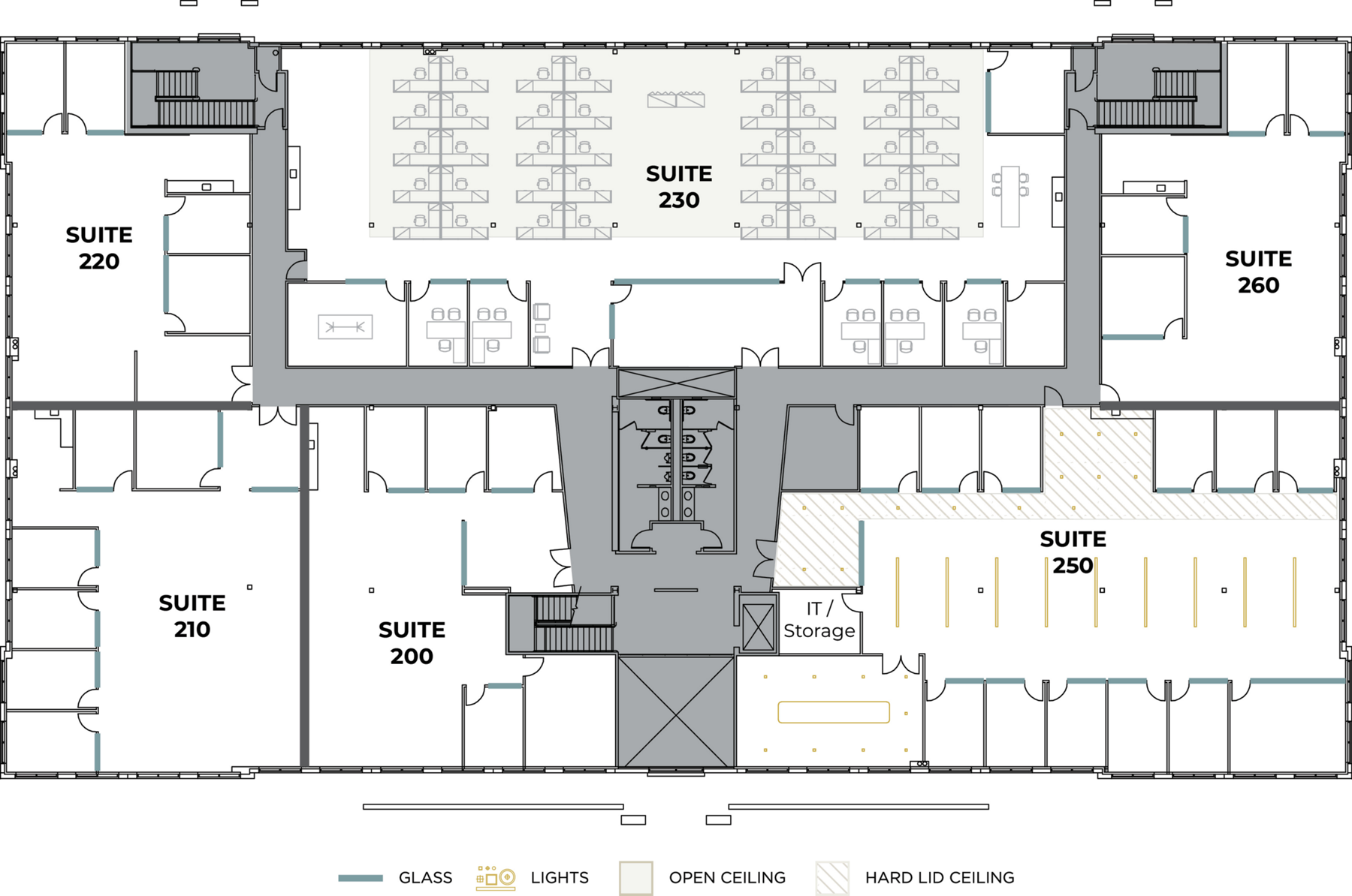 Flex+ floor plan for 47 Discovery, suite 220 in Irvine, CA.