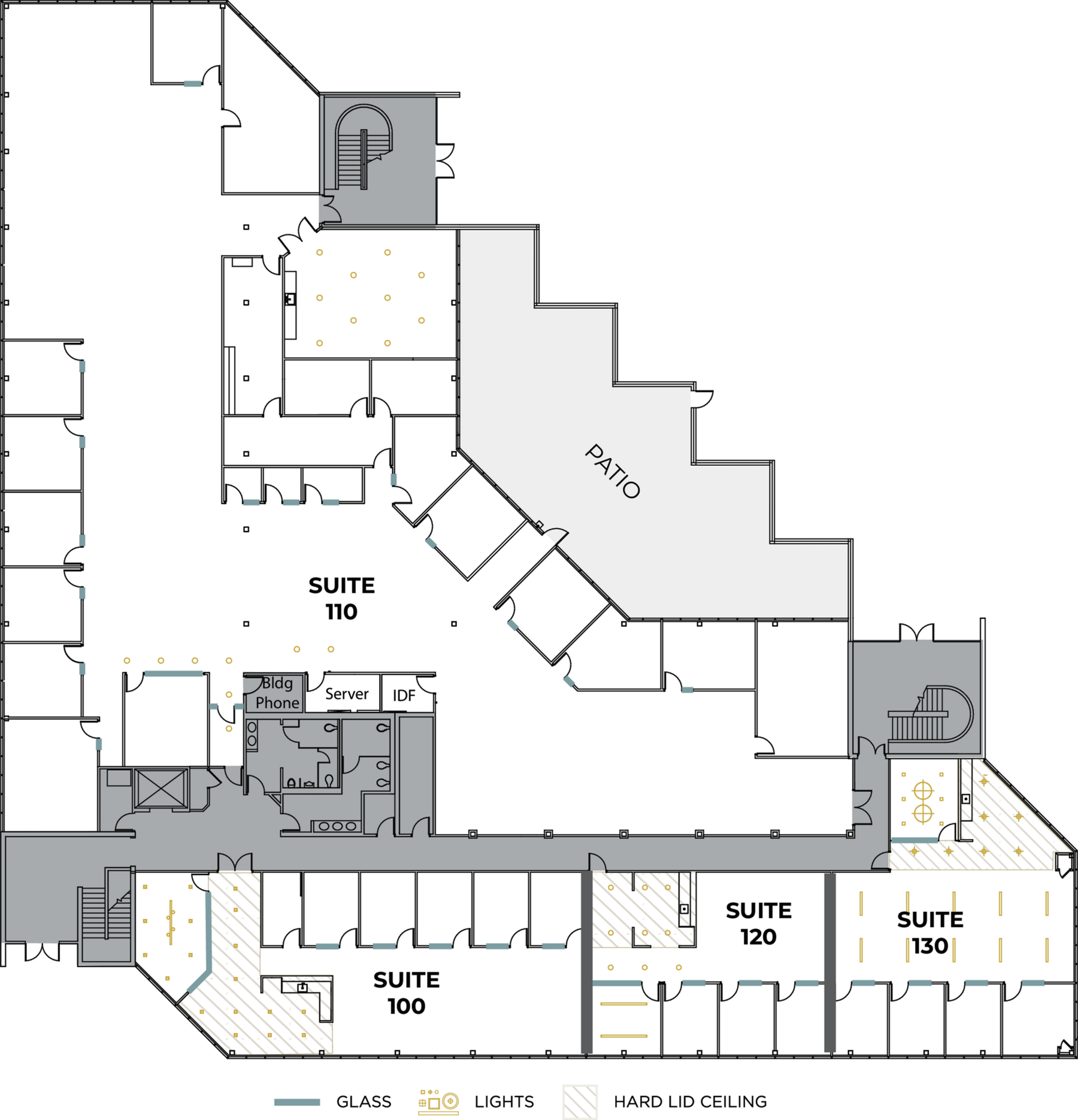 Flex+ floor plan for 22 Executive Park, suite 120 in Costa Mesa, CA.