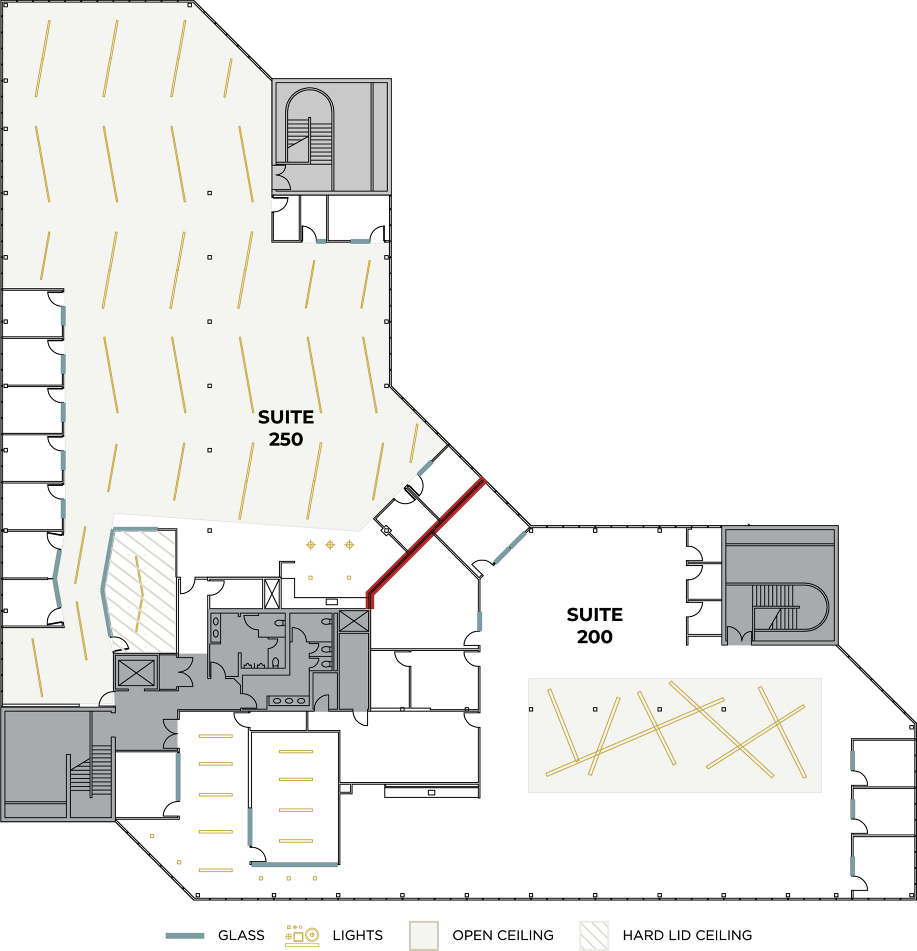 Flex+ floorplan for 22 Executive Park, suite 250 in Irvine, CA.