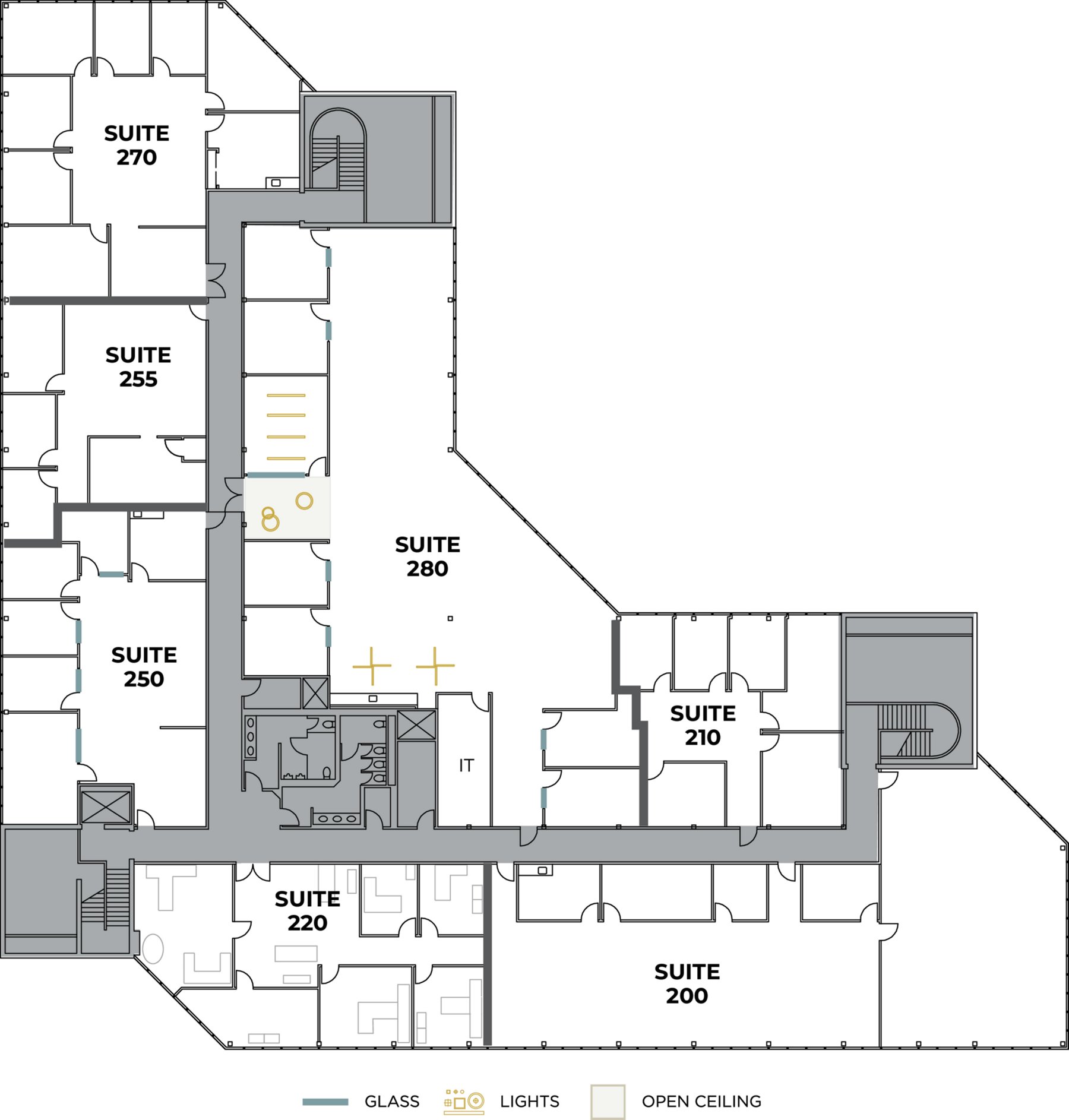 Flex+ floor plan for 30 Executive Park, suite 280 in Irvine, CA.