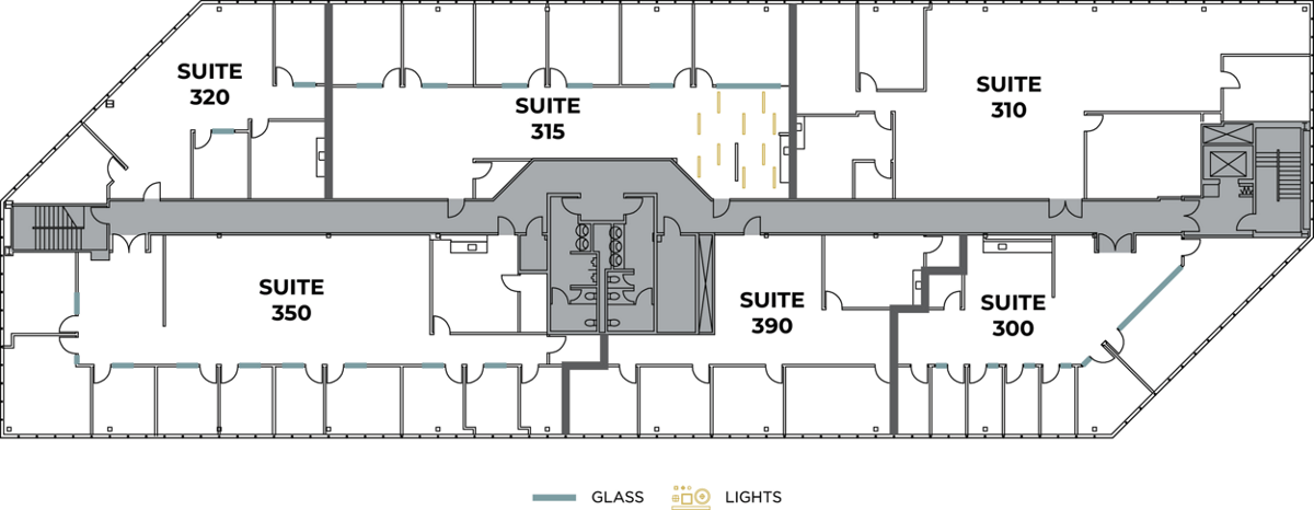 Flex+ floor plan for 38 Executive Park, suite 315 in Irvine, CA.