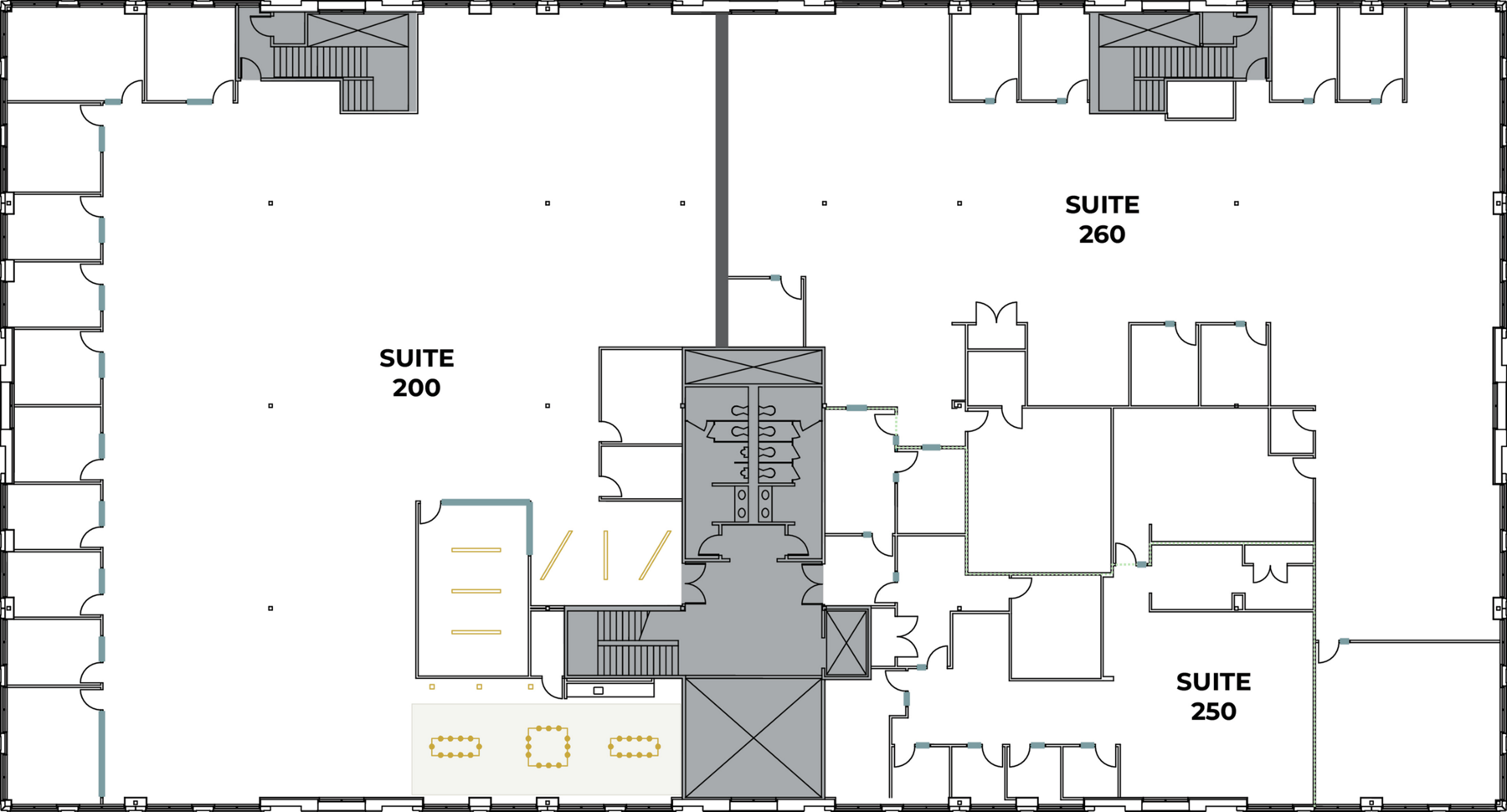 Flex+ floorplan for 340 Commerce, suite 200 in Irvine, CA.