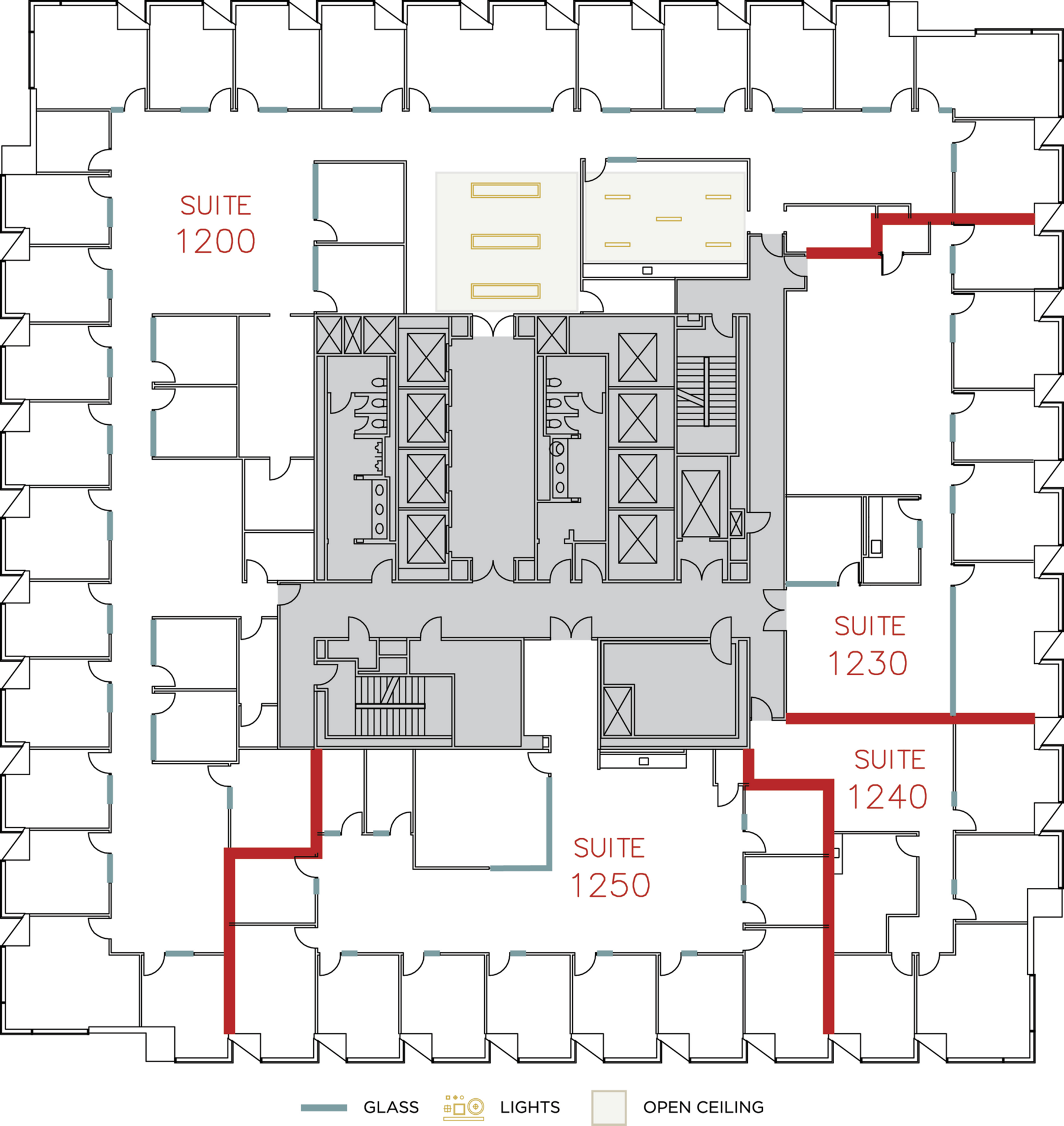 Flex+ floor plan for 4 Park Plaza, suite 1230 in Irvine, CA.