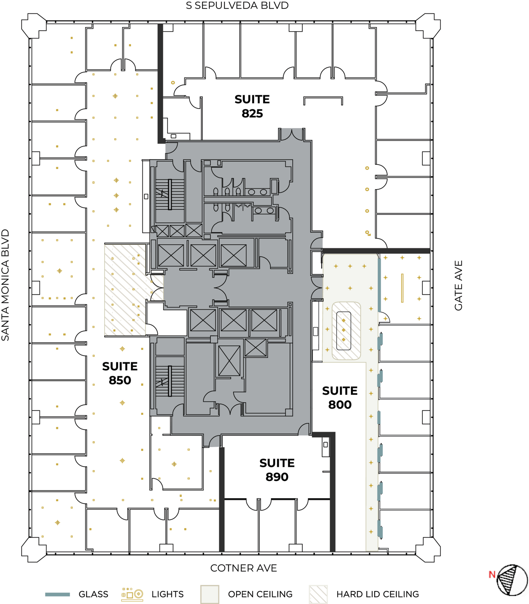 Flex+ floor plan for 11150 Santa Monica Blvd., suite 850 in Los Angeles, CA.