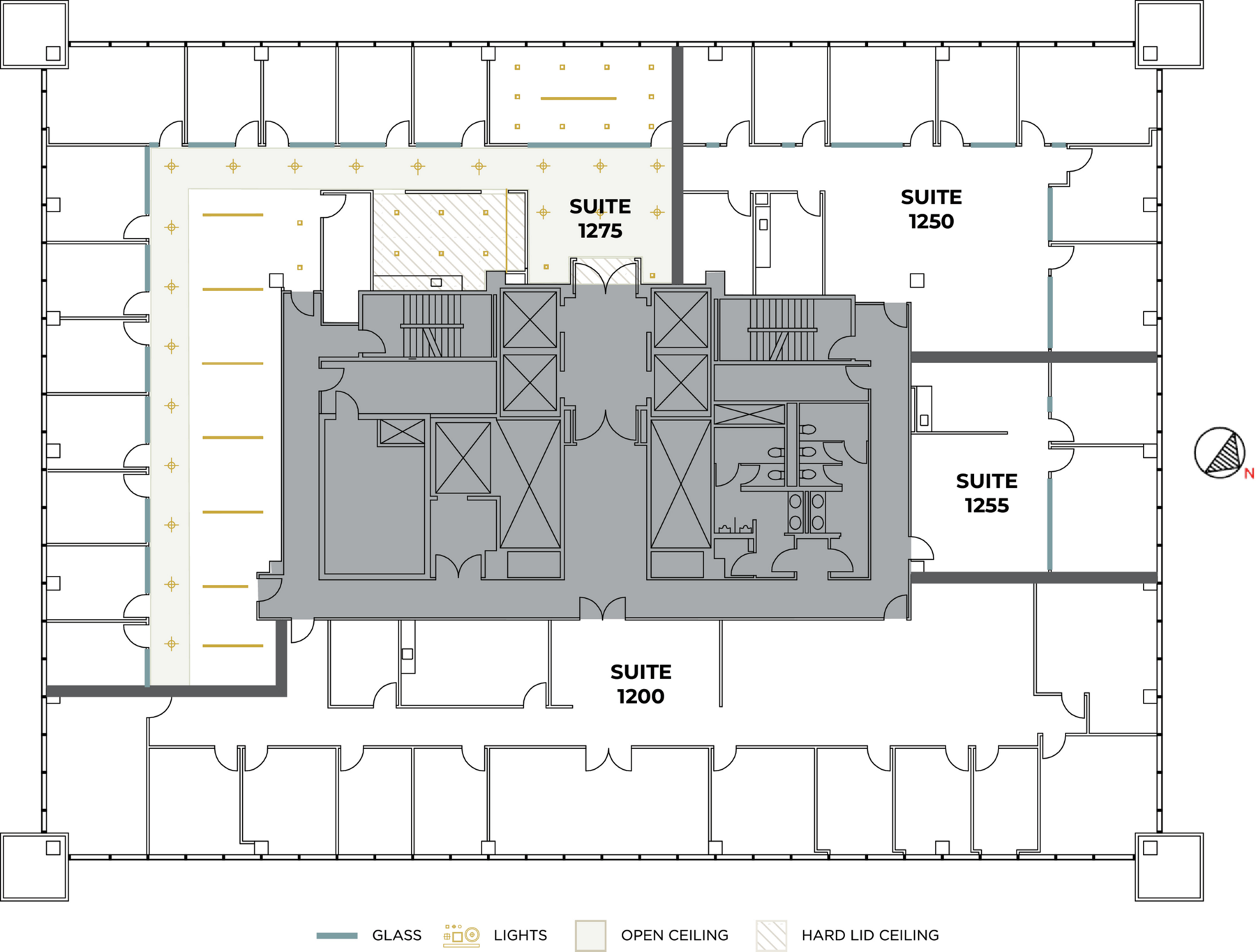 Flex+ floor plan for 11111 Santa Monica Blvd, suite 1275 in Los Angeles, CA.