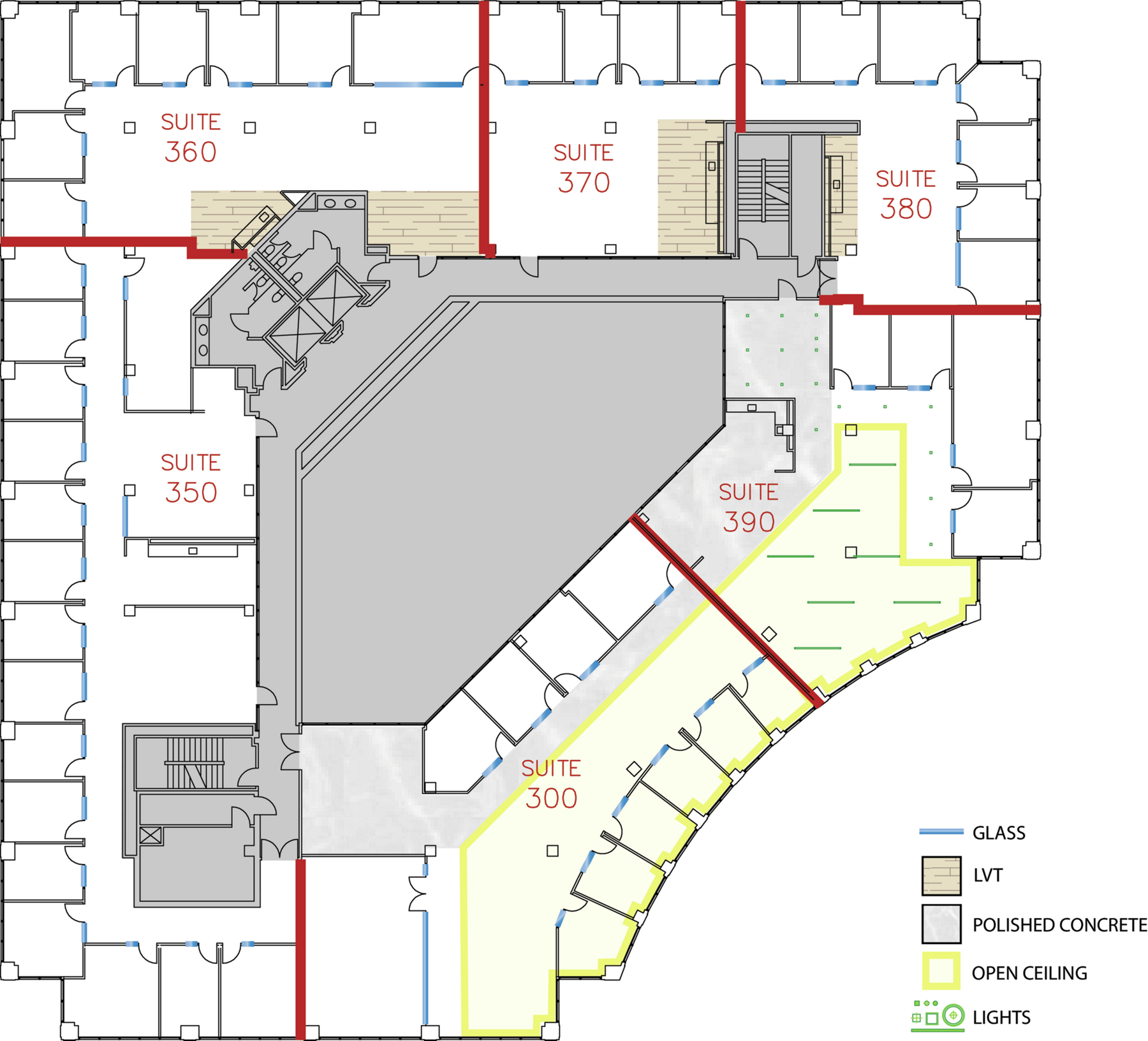 Flex+ floor plan for 15635 Alton Parkway, suite 390 in Irvine, CA