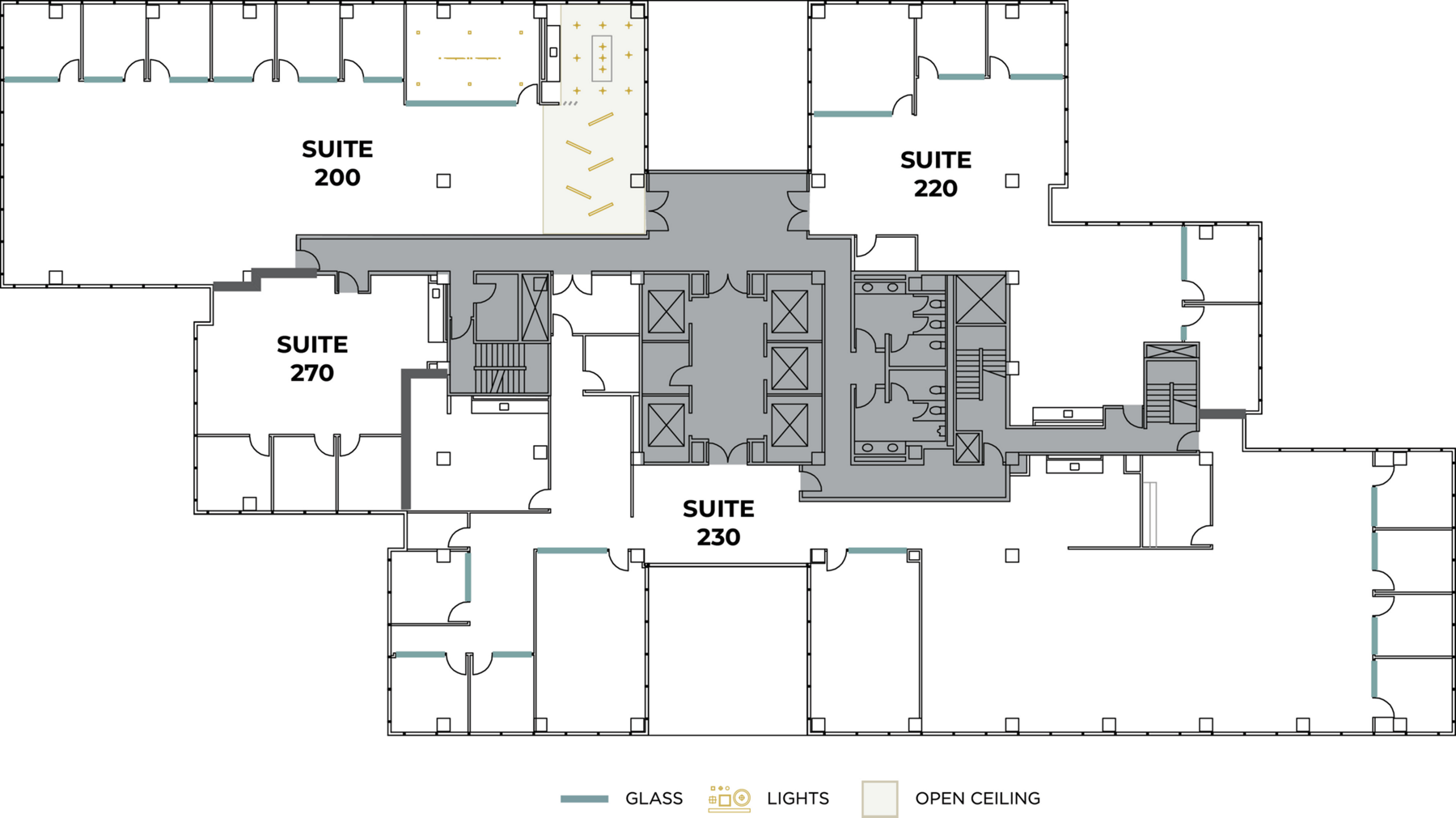 Flex+ floorplan for 3131 Camino Del Rio, suite 220 in San Diego, CA.