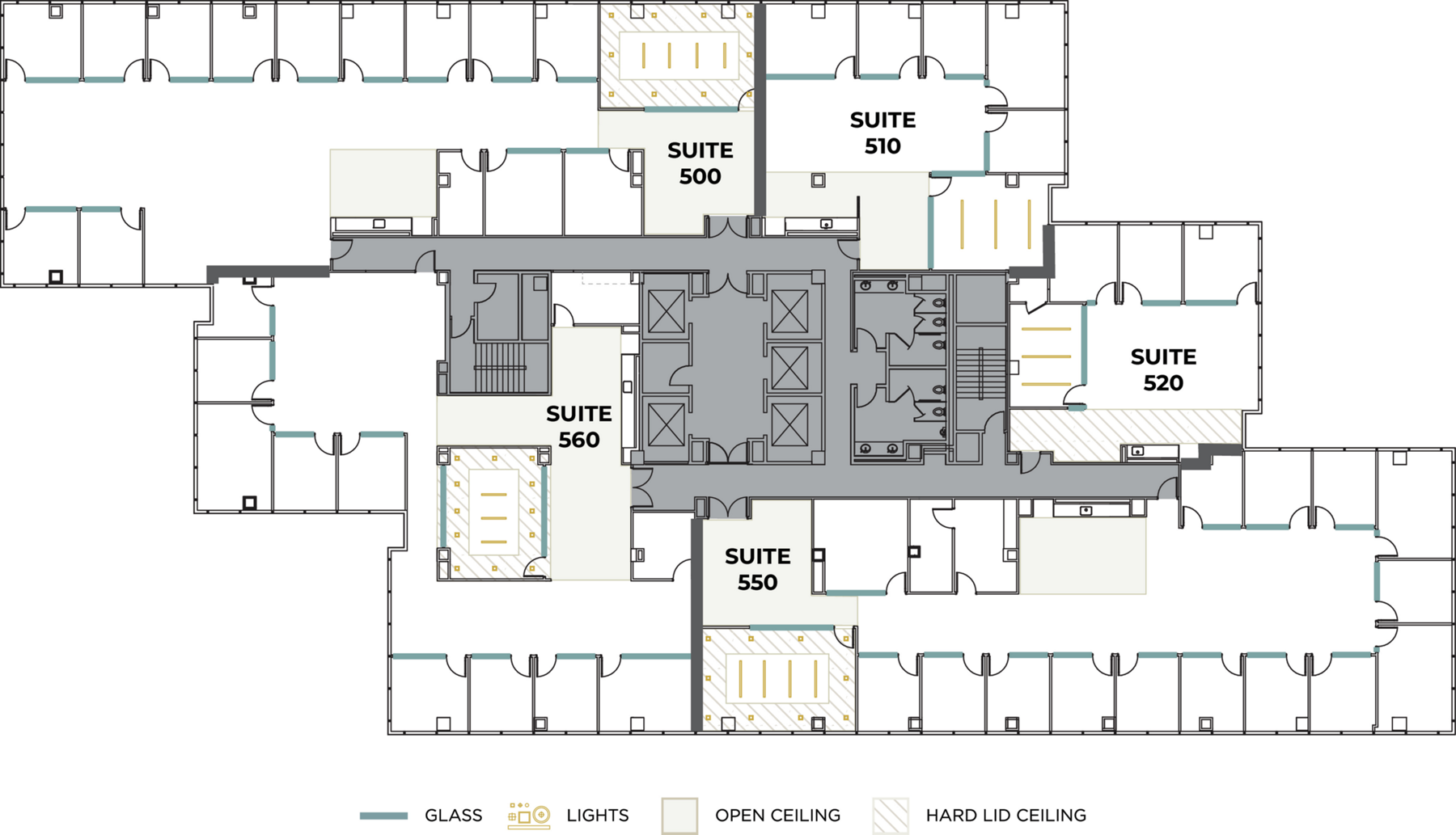 Flex+ floor plan for 3131 Camino del Rio North, suite 500 in San Diego, CA.