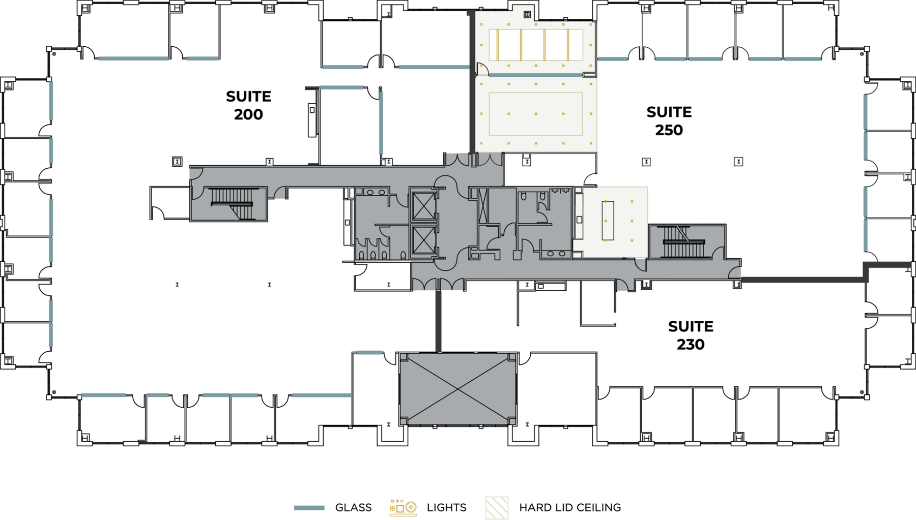 Flex+ floor plan for 10590 West Ocean Air Drive, suite 2301 in San Diego, CA.